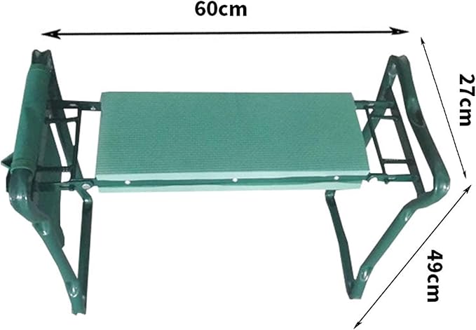 Garden Work Chair Garden Kneeler Seat Garden Bench Garden Stools Foldable Stool with Tool Bag Pouch Foam Pad Outdoor Portable Kneeler for Gardening ()