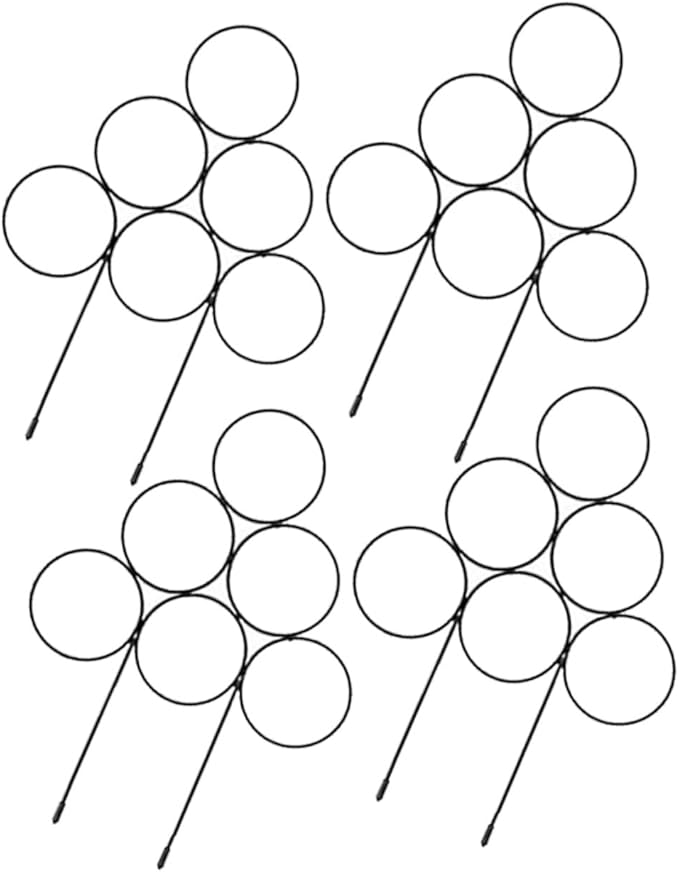 GANAZONO 12pcs Small Metal Trellis for Climbing Plants Elegant Plant Support Stake for Garden for Potted Vines Design