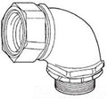 LT25090 Zinc Electroplated Malleable Iron Non-Insulated Liquidtight 90 Degree Connector 2-1/2 Inch Liquidator