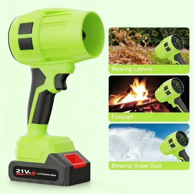 Turbo Jet Blower Leaf Blower Violent Turbo Fan Pure Copper Motor Car Drying After Wash Handheld Snow Blower Cordless Turbo Power Air Duster Home Improve Garden Mainte Perfect Christmas