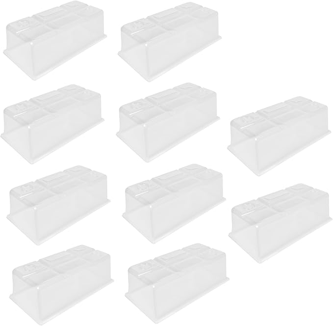 SUNPACK Sundome Plastic Multi-Vented Humidity Dome Clear 7 (Pack of 10) - Ideal for Greenhouses or Indoor Gardening Able to Adjust Humidity with Vents