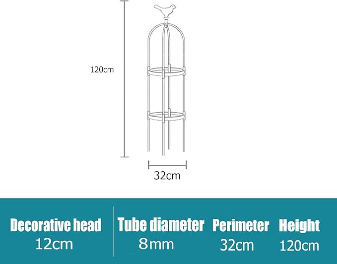 2 Pack Garden Trellis For Climbing Plants Trellis For Potted Plants Tomato Cage Pots Rustproof Metal Plant Flower Trellises Clematis Vine Jasmine Support Outdoor Indoor(Black32*120cm/11.8*47.3)