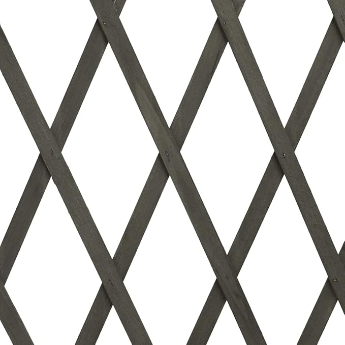 Garden Trellis Fence Wood Expandable Plant Support Climbing Lattices Wooden Decorative Divider Wall for Lawn Backyard Balcony Patio Outdoor Gray 70.9 x 39.4