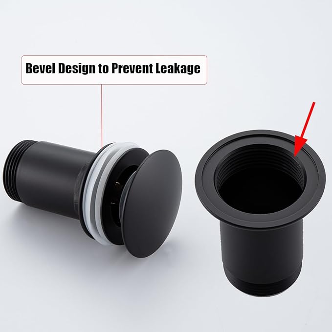 RANDOM Black Brass Bottle P Trap with Pop Up Drain Stopper Without Overflow11.81″ Slip Joint Extension Tube Adjustable Bathroom Basin Sink Waste Drain Trap Kit 1 1/4