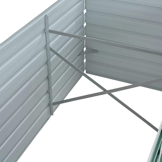 Garden Planter Raised Bed Galvanized Steel Patio Flower Plant Vegetable Bed with Open Bottom Lawn Backyard Outdoor Patio DIY Decor 94.5x31.5x31.3 Green