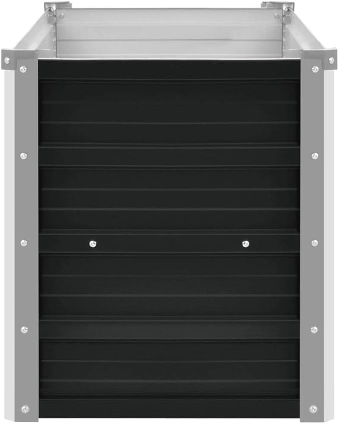 Garden Raised Bed Anthracite 63x15.7x17.7 Galvanised Steel
