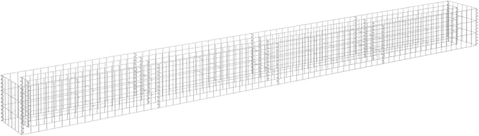 Galvanized Steel Raised Bed Large Outdoor Planter Basket 141.7x11.8x11.8 in for Garden Lawn Patio Border Plants Vegetables Growing Container