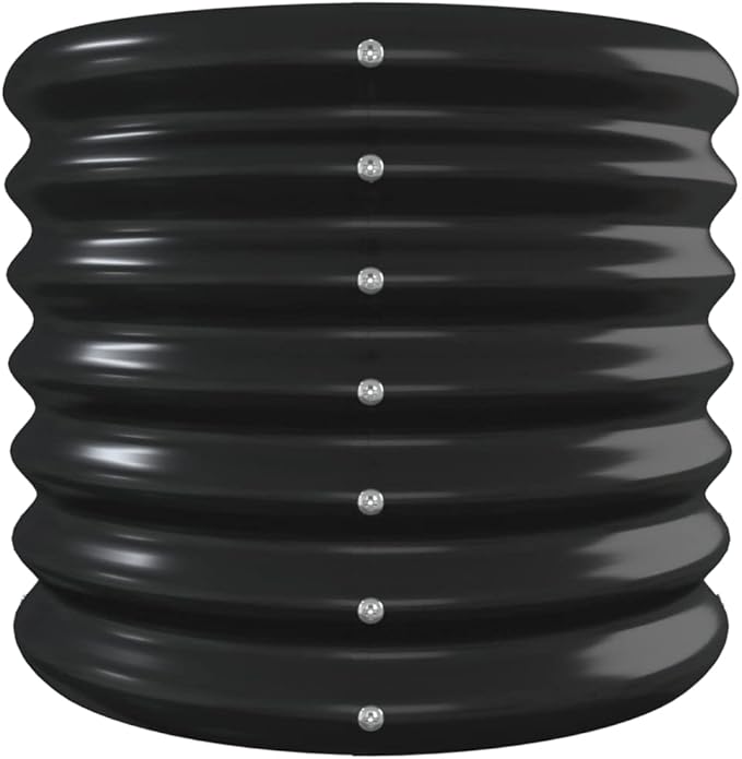 Oval Shape Garden Raised Bed Powder-Coated Steel Raised Planter Bed Metal Planter Raised Garden Boxes Outdoor Metal Raised Garden Beds for Vegetables 130.7x15.7x14.2-436