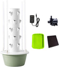 Hydroponics Growing TowerHydroponics Tower Garden Growing for Home GardenVertical Planter with LED LightHerbs and Vegetables (28holes)