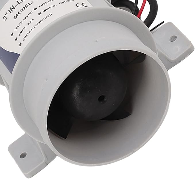 12V Inline Blower High Air Compact 3 Inch Inline Duct Fan for Ducting