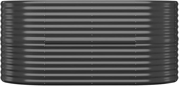 Garden Raised Bed Powder-Coated Steel Planter Box 59.8x31.5x26.8 in Wide and Deep for Outdoor Plants Vegetables Herbs and Flowers