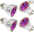Esbaybulbs 40W LED Grow Light Bulbs E26 4 Pack Full Spectrum Grow Lamp Red Plant Light for Hydroponics Greenhouse Indoor Plants