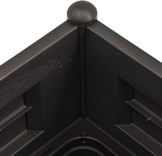 Garden Raised BedLarge Planter Box Raised Garden Beds with Trellis for Flowers Porch and Fruit Herbs Decks Patios Anthracite 39.4X16.9X13.8