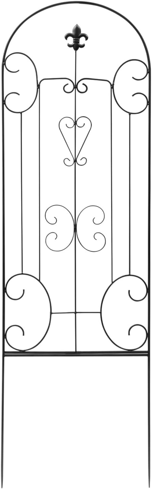 H5ft x W18inch Metal Frame Stand Trellis 2 Pack Garden Arch Arbor Trellis Decorative Vegetables Flowers Vine Trellis for Lawn Backyard Climbing Plants