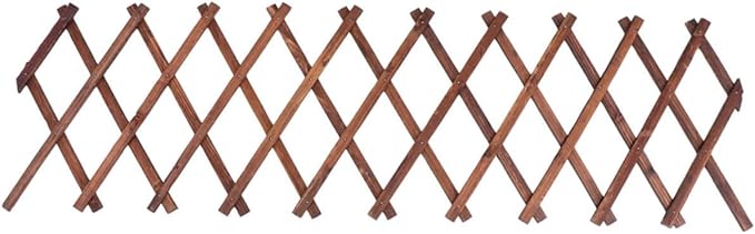 KESYOO Carbonized Wood Flower Stand Expandable Vine Support Garden Trellis Fence Panel Plant Climbing