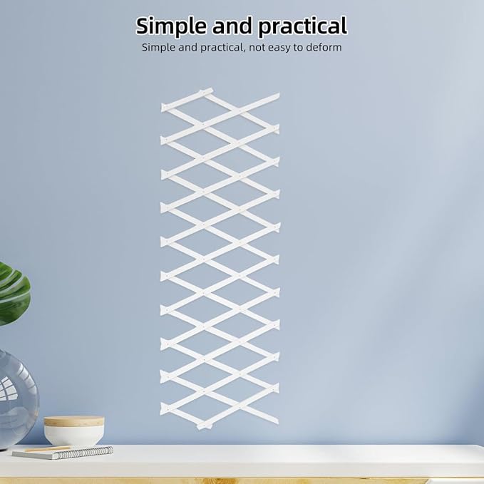 BESPORTBLE Expandable Garden Trellis: Wooden Lattice Fence Stretchable Wall Panel Lattice Panels Trellis Vertical Rack for Climbing Plants Outdoor