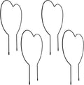 Lurrose 4pcs Heart-Shaped Metal Garden Trellis Plant Vine Stem Support Stakes for Climbing Flowers and Vegetables Iron Pot Plant Climbing Frame for Outdoor Patio Garden