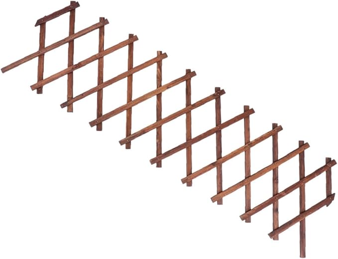 Expandable Garden Trellis Climbing Plant Support Willow Fence Plant Climb Support Carbonized Wood