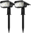 Solar Spot Lights OutdoorAdjustable 2 in 1 USB &amp Solar Powered IP65 Waterproof Landscape Spotlights3 Modes Solar Outdoor Lights for Yard Garden Porch PatioWhite light2 pcs (Warm Light 2 pcs)
