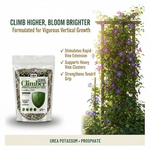 Old Cobblers Farm™ Wicked Growth Climbers &amp Vines Fertilizer – Helps Fast-Growing Vines and Climbers Reach New Heights with Colorful Blooms (5 lbs | 10 lbs | 15 lbs | 20 lbs) (20 lbs)