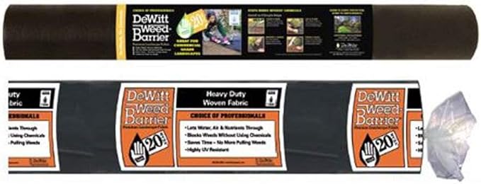 DeWitt Professional Max Weed Control Fabric Commercial-Grade Woven Barrier 4' x 250'