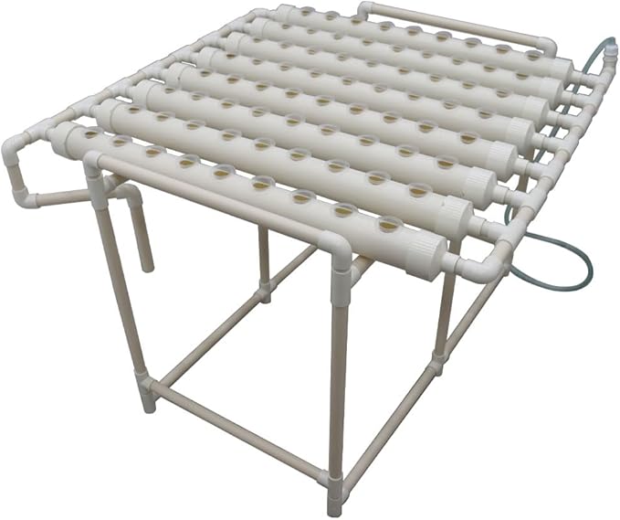 Wall-Mounted Hydroponic Grow Kit 72 Plant Sites Hydroponics Planting System 8 PVC-U Pipes Hydroponic Gardening Indoor System with 110V Water PumpPlanting SpongeHose