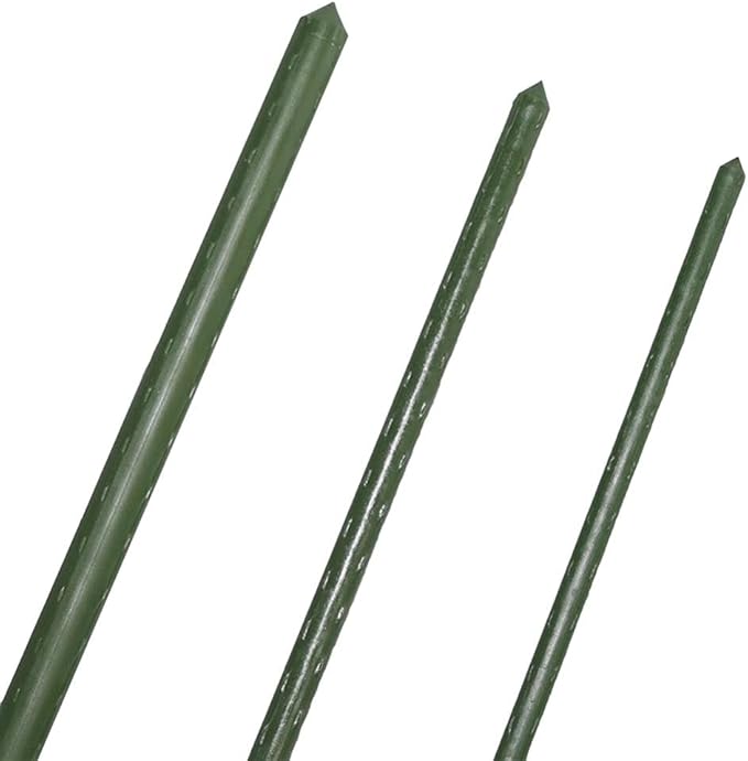 18 Pcs Garden Trellis Flower Support Agriculture Greenhouse Gardening Pillar Plastic Coated Steel Pipe Climbing Plant Support (Size : 8 x 600 mm)