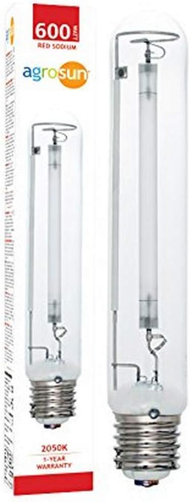 Agrosun Red Sodium Grow Light Bulb 600W