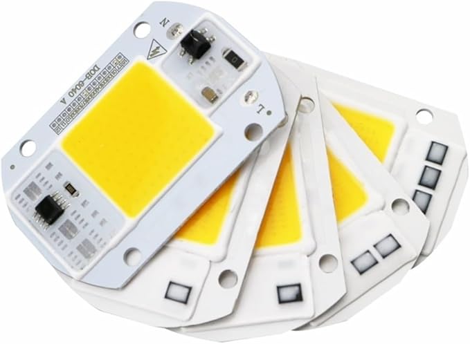 Landscape Lights LED COB Lamp Chip 10W 20W 30W 40W 50W AC 220V Smart IC LED Beads DIY for LED Floodlight Spotlight Cold White Warm White LED Street Lamp (Color : Warm White Size : 50W)