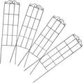 4pcs Metal Garden Trellis Climbing Vine Frame Plant Support for Potted Flowers and Indoor Outdoor Garden 50x15cm Black Climbing Vine Fixer for Plant Cuttings