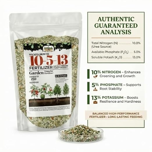 Old Cobblers Farm™ 10-5-13 Fertilizer - High Nitrogen-Phosphate (5 lbs | 10 lbs | 15 lbs | 20 lbs) (20 lbs)