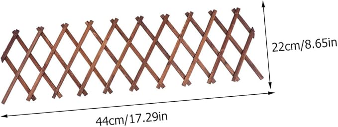 BESPORTBLE Outdoor Garden Trellis Carbonized Wood Plant Climb Support Expandable Fence Plant Cage Wall
