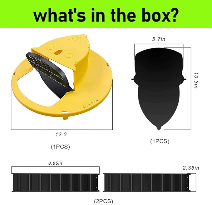 1PC Mouse Rat Trap Bucket Turnover Barrel Lid Mouse Rat Trap for Indoor Outdoor Mouse Rat Traps Compatible 5 Gallon Bucket（Without Barrel）