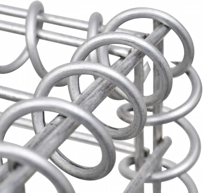 Galvanized Raised Garden Bed 141.7 x 11.8 x 35.4 in Silver Outdoor Metal Planter Box for Vegetables Flowers &amp Patio Durable Gabion Style Elevated Garden for Contemporary Backyards