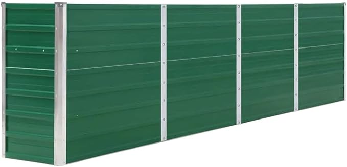Durable Galvanized Steel Raised Bed Planter - Large Deep Easy Assembly Green Finish