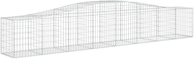 Galvanized Steel Gabion Planter Box Set of 3 Modern Outdoor Garden Bed 157.5x19.7x23.6 Extra Long Silver Raised Landscape Barriers for Patio Yard &amp Driveway