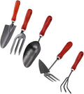 5pcs Garden Tool Set with Shovels and Rake for Flower Planting and Soil Loosening Sturdy Handheld Gardening Tools for Home Vegetable and Flower Beds