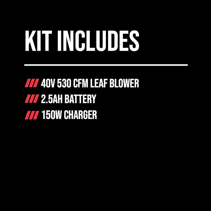 SKIL PWR CORE 40 Brushless 40V 530 CFM Cordless Leaf Blower Kit Variable Speed with Power Boost Includes 2.5Ah Battery and Auto PWR Jump Charger- BL4713C-11