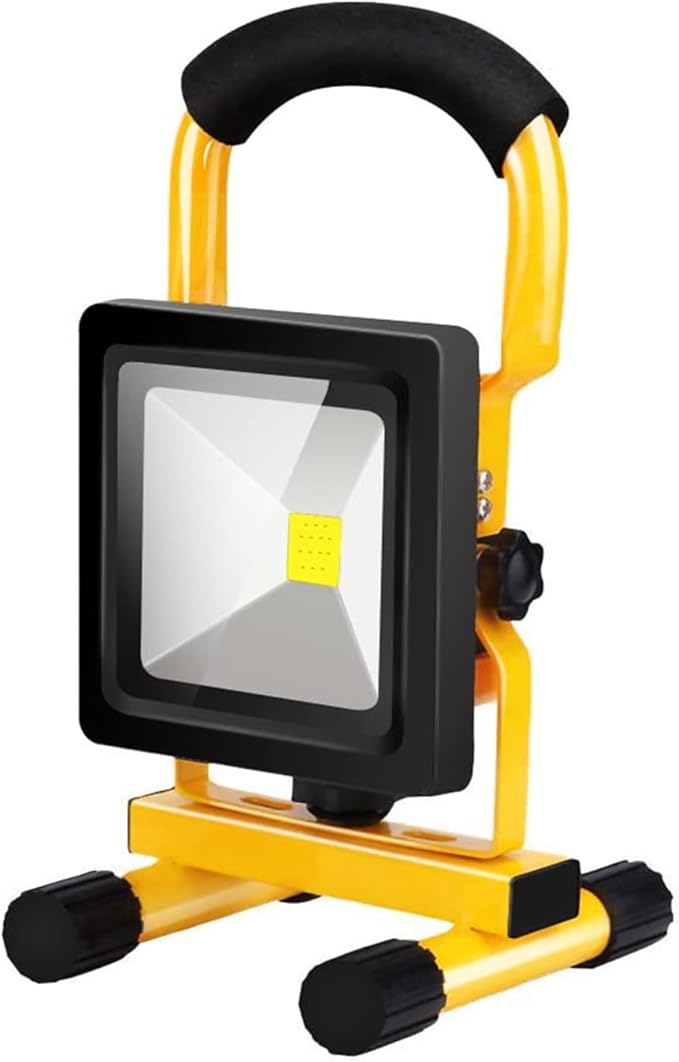 LED Rechargeable Work Floodlight10W /20W USB Battery Light Super Bright 2000LM Waterproof Outdoor Stand Lamp for Car Garage Camping(20W)