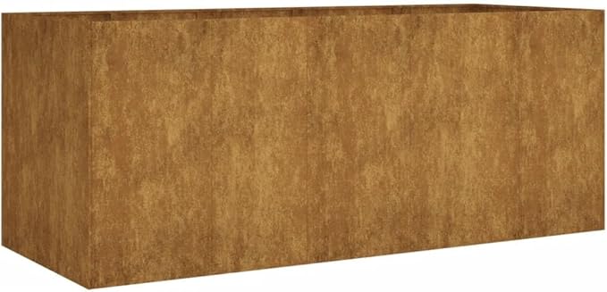 Corten Steel Garden Raised Bed Ample Space Outdoor Planter Box with Open Bottom Metal Raised Planter Bed for Vegetables Flowers 78.7x31.5x31.5 Brown-399