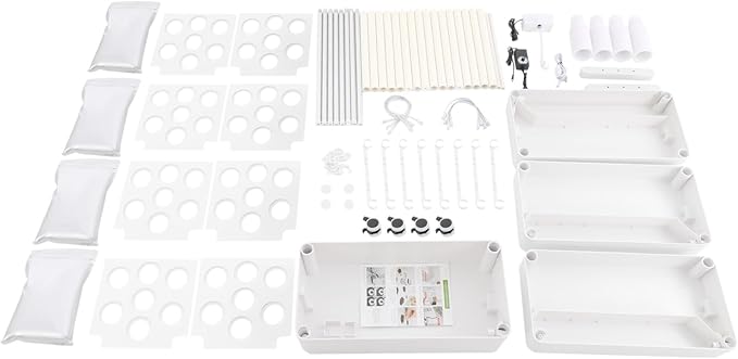 Hydroponics Growing System with LED Growth Lights and Water Pump 4 Layers Hydroponic Vegetable Growing Kit 56 Sites for Fruits Vegetables Herbs