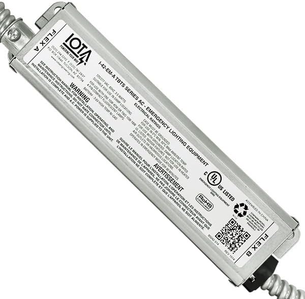 IOTA I42 A (I-42-EM-A) Compact Emergency Lighting Battery Pack Ballast with Dual Flex Conduit