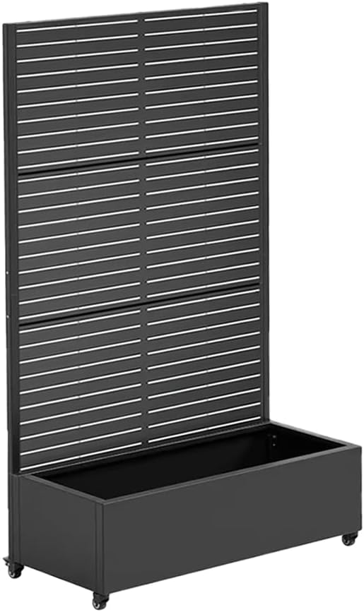 Planter Raised Beds 70.87x47.24x15.75inch Privacy Screen Planter Box with Trellis &amp Wheels Privacy Screen Planter Box On Wheels Drainage Hole for Climbing Vines Flowers Vegetables Decor