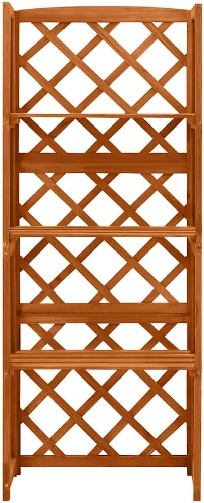 Wooden Trellis with Shelves Garden Trellis Wooden Plant Stand with 3 Shelves 21.7x11.8x55.1 Solid Fir Wood-662