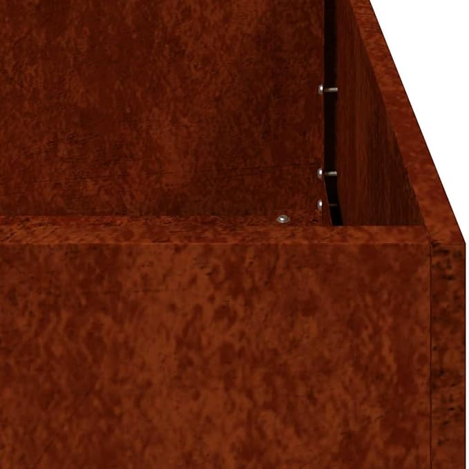 Weathering Steel Planter Box Rusty Raised Garden Beds for Flowers Vegetables Herbs 110.2x15.7x15.7-194