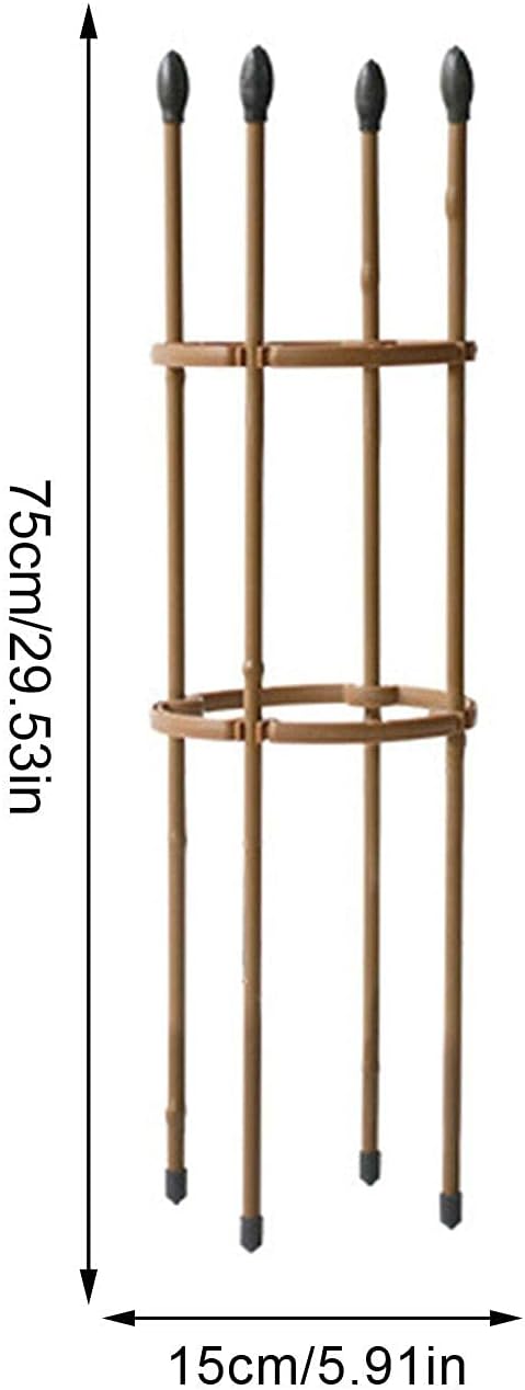 Trellis Climbing Plants 1 PC Thick Plastic-Coated Steel Plant Support Multifunctional Anti-Rust Outdoor Trellis Garden Flower Screen Cucumber Ivy Rose Grape Pea B Lackberry Vine W15*H75CM