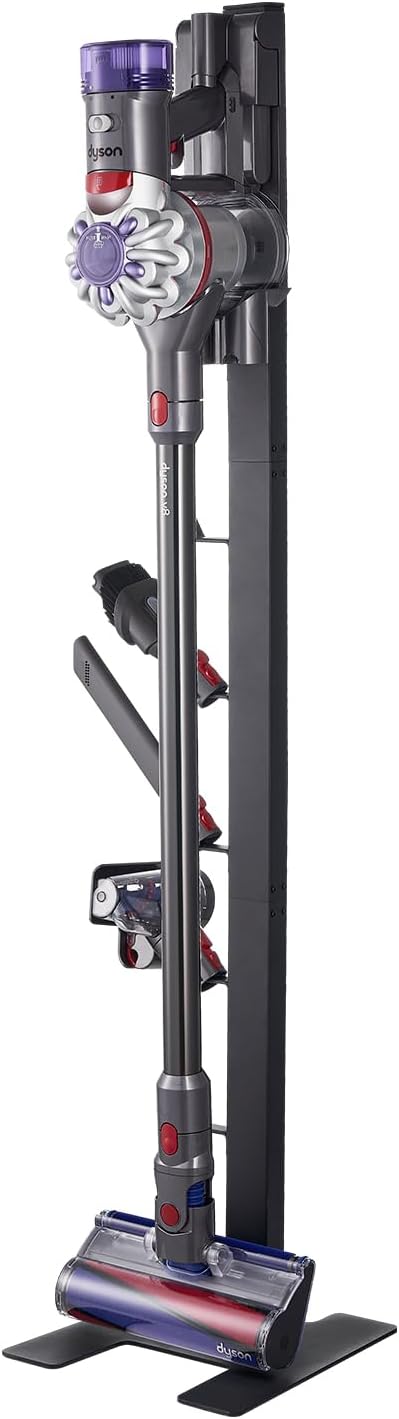 VEVOR Vacuum Stand Compatible with V6 V7 V8 V10 V11 V15 Stable Vacuum Stand Holder with 6 Hooks for DC30 DC31 DC34 DC35 DC58 DC59 DC62 D74 Cordless Upright Vacuum Cleaners &amp Accessories