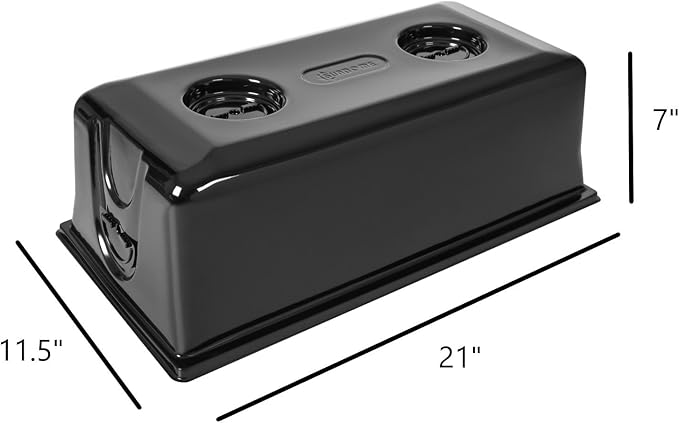 SUNPACK Sundome Plastic Multi-Vented Blackout Humidity Dome Black 7 - Ideal for Greenhouses or Indoor Gardening Able to Adjust Humidity with Vents