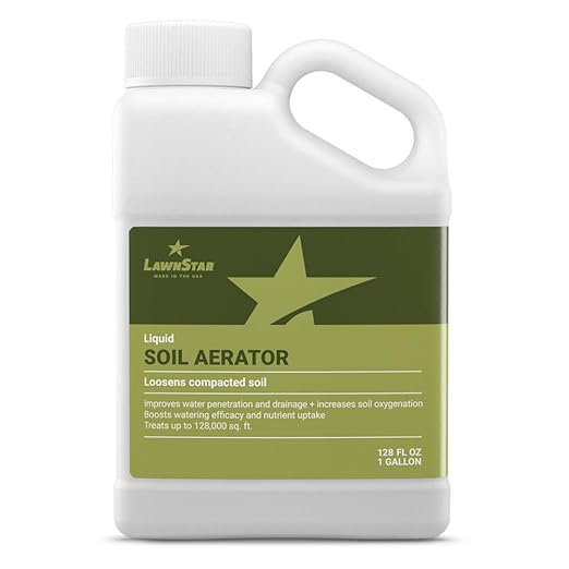 Liquid Lawn Aerator (1 Gallon) - Loosens &amp Conditions Compacted Soil - Alternative to Core and Mechanical Aeration - Improves Water Penetration Drainage &amp Soil Oxygenation - American Made