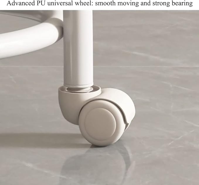 Rolling StoolLow Rolling Stool with WheelsLittle Low Small StoolsFoot Stools with Universal Swivel Caster Wheels Leather Small Stools for Gardening Home Daily PartyGrey (Color ) (Color : Bia (